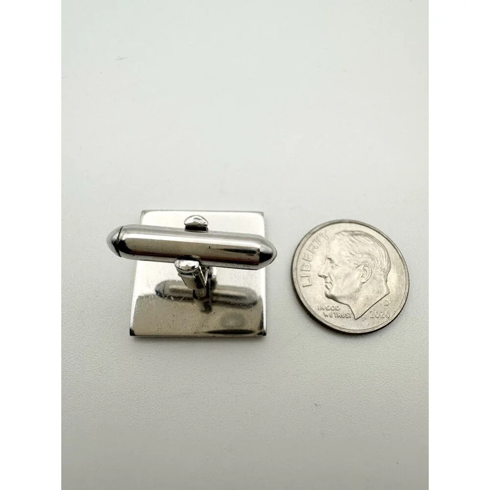 925 Sterling Silver Vintage Modernist Cufflinks